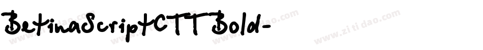 BetinaScriptCTT Bold字体转换